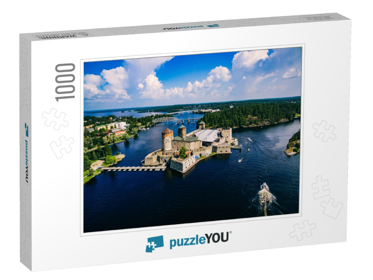 Aerial View of Olavinlinna Medieval Castle in Savonlinna... Jigsaw Puzzle with 1000 pieces