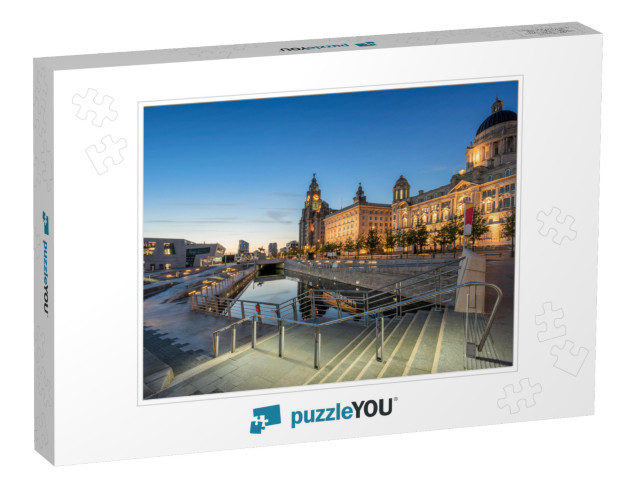 The Three Graces on Liverpools Pier Head Waterfront... Jigsaw Puzzle