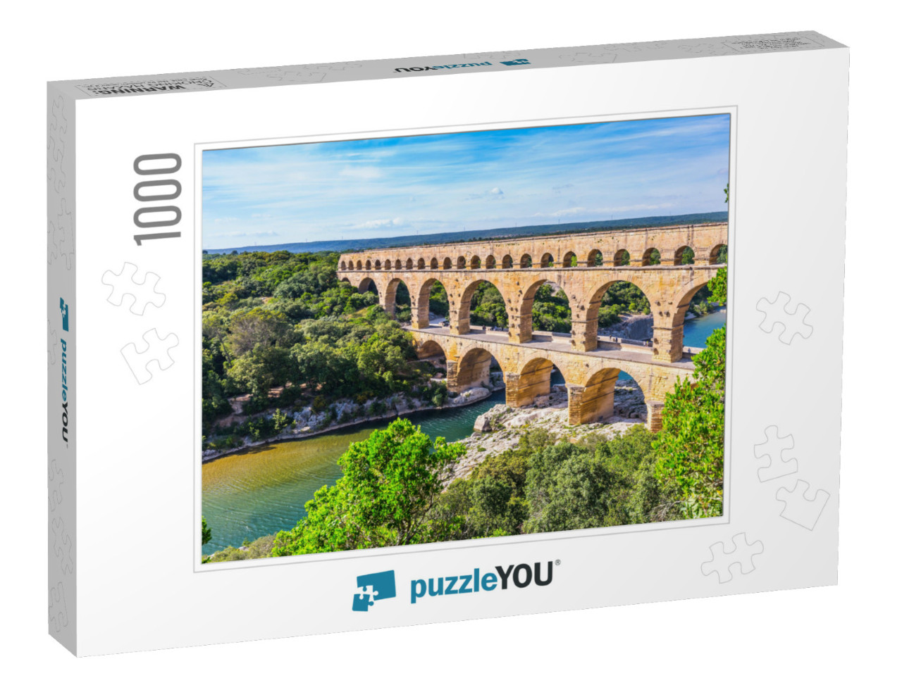 Three-Tiered Aqueduct Pont Du Gard Was Built in Roman Tim... Jigsaw Puzzle with 1000 pieces