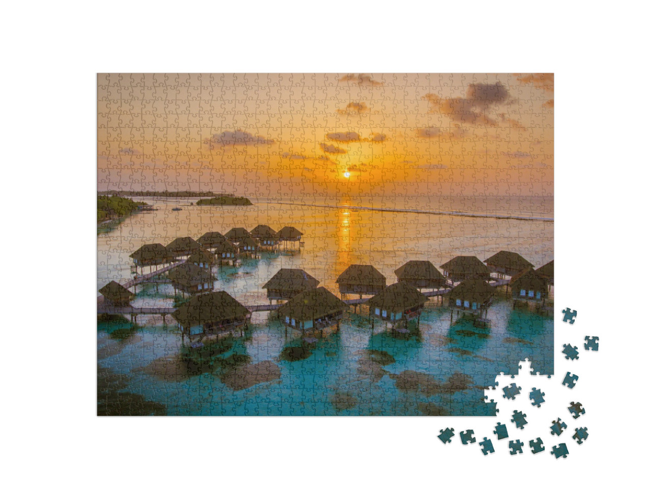 Amazing Bird Eyes View in Maldives... Jigsaw Puzzle with 1000 pieces