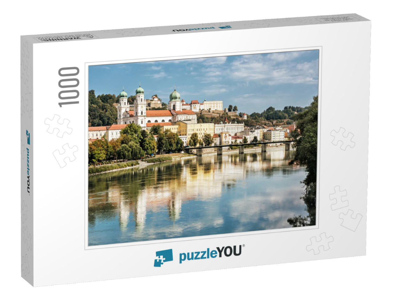 Passau City with Saint Stephens Cathedral, Lower Bavaria... Jigsaw Puzzle with 1000 pieces