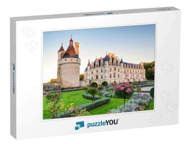 Chateau De Chenonceau in Evening, Loire Valley, France. I... Jigsaw Puzzle