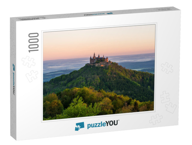 Golden Hour At Hohenzollern Castle... Jigsaw Puzzle with 1000 pieces