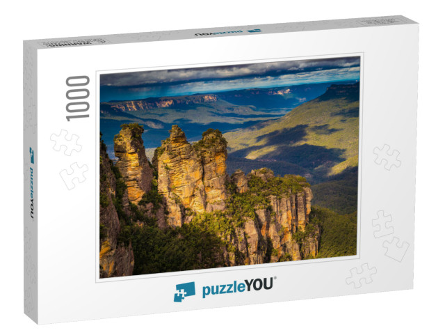 The Famous Three Sisters Sandstone Rock Formation of the... Jigsaw Puzzle with 1000 pieces