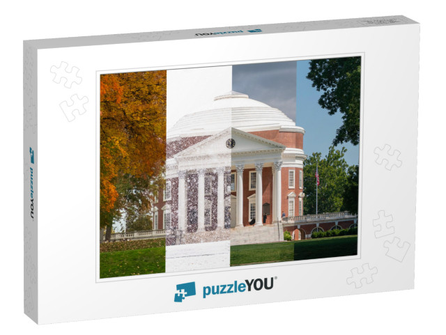 UVA Rotunda Seasonal Celebration Jigsaw Puzzle