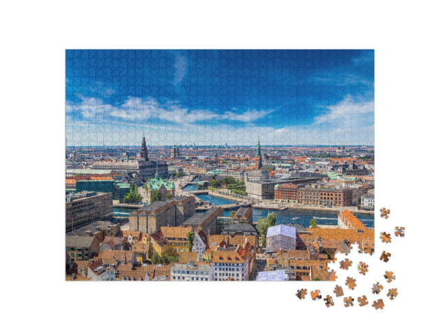 Copenhagen City, Denmark, Scandinavia. Beautiful Summer D... Jigsaw Puzzle with 1000 pieces