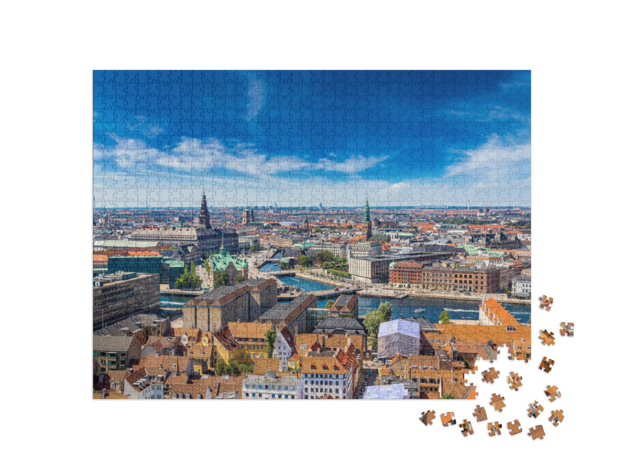 Copenhagen City, Denmark, Scandinavia. Beautiful Summer D... Jigsaw Puzzle with 1000 pieces