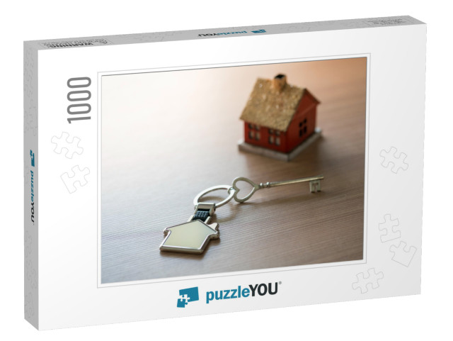 Home & Housing Estate Concept with Blueprint... Jigsaw Puzzle with 1000 pieces