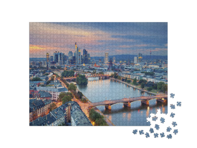 Frankfurt Am Main. Image of Frankfurt Am Main Skyline Dur... Jigsaw Puzzle with 1000 pieces