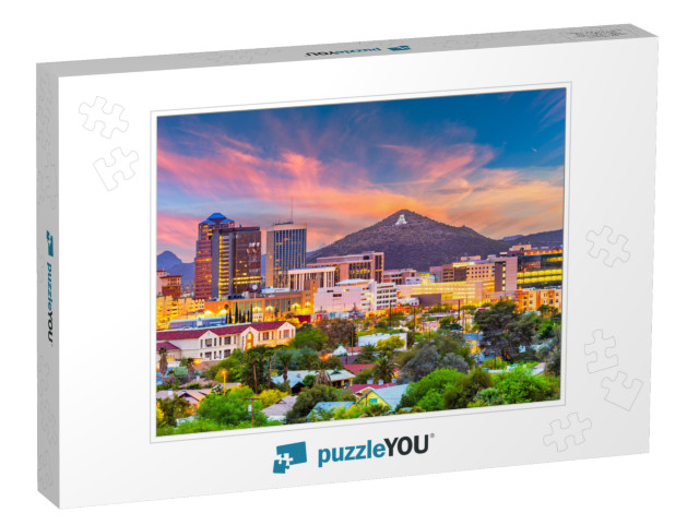 Tucson, Arizona, USA Downtown Skyline with Sentine... Jigsaw Puzzle