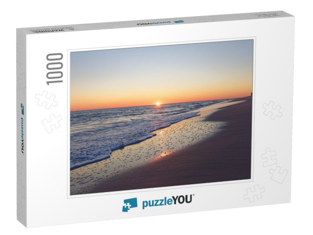 Sunset Over Sunset Beach, Cape May, Nj... Jigsaw Puzzle with 1000 pieces