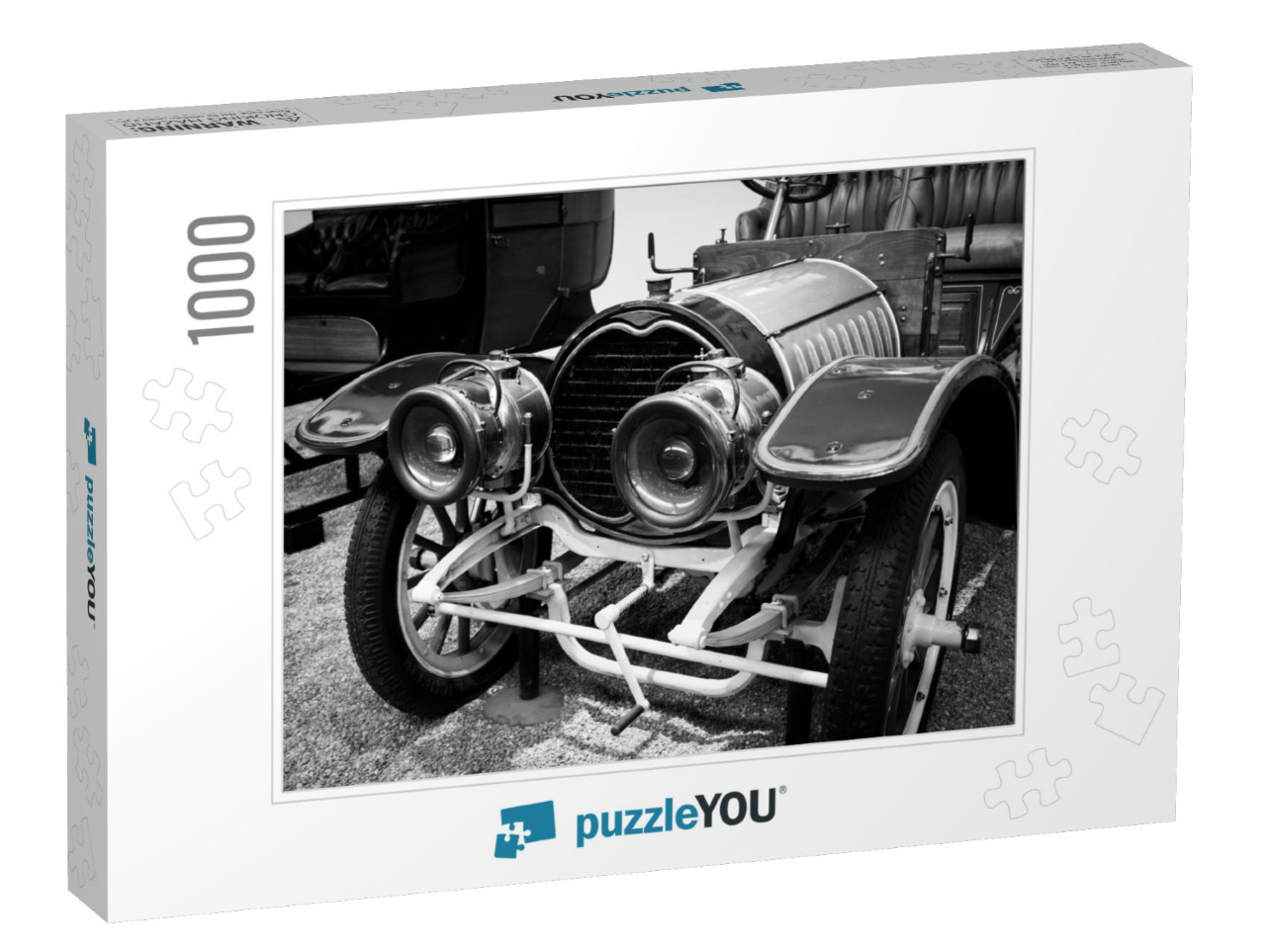 Vintage Classic antique Car Black & White... Jigsaw Puzzle with 1000 pieces