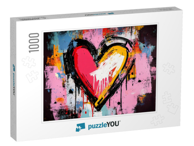 Graffiti Heart Jigsaw Puzzle with 1000 pieces