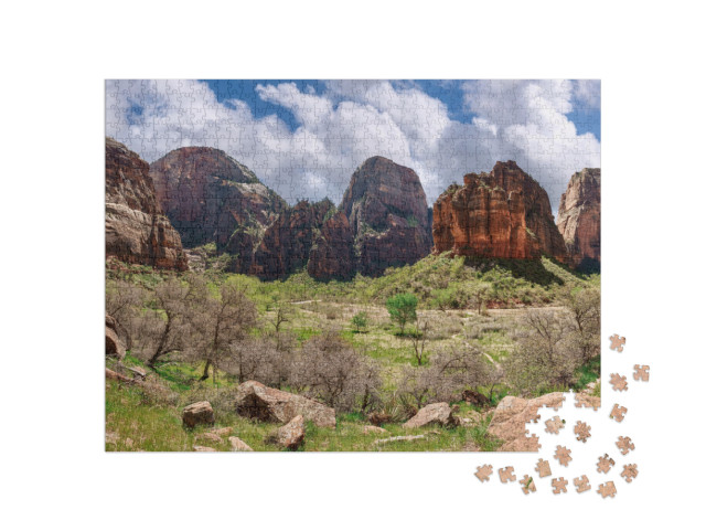 Big Bend in Zion National Park, Utah, Usa... Jigsaw Puzzle with 1000 pieces