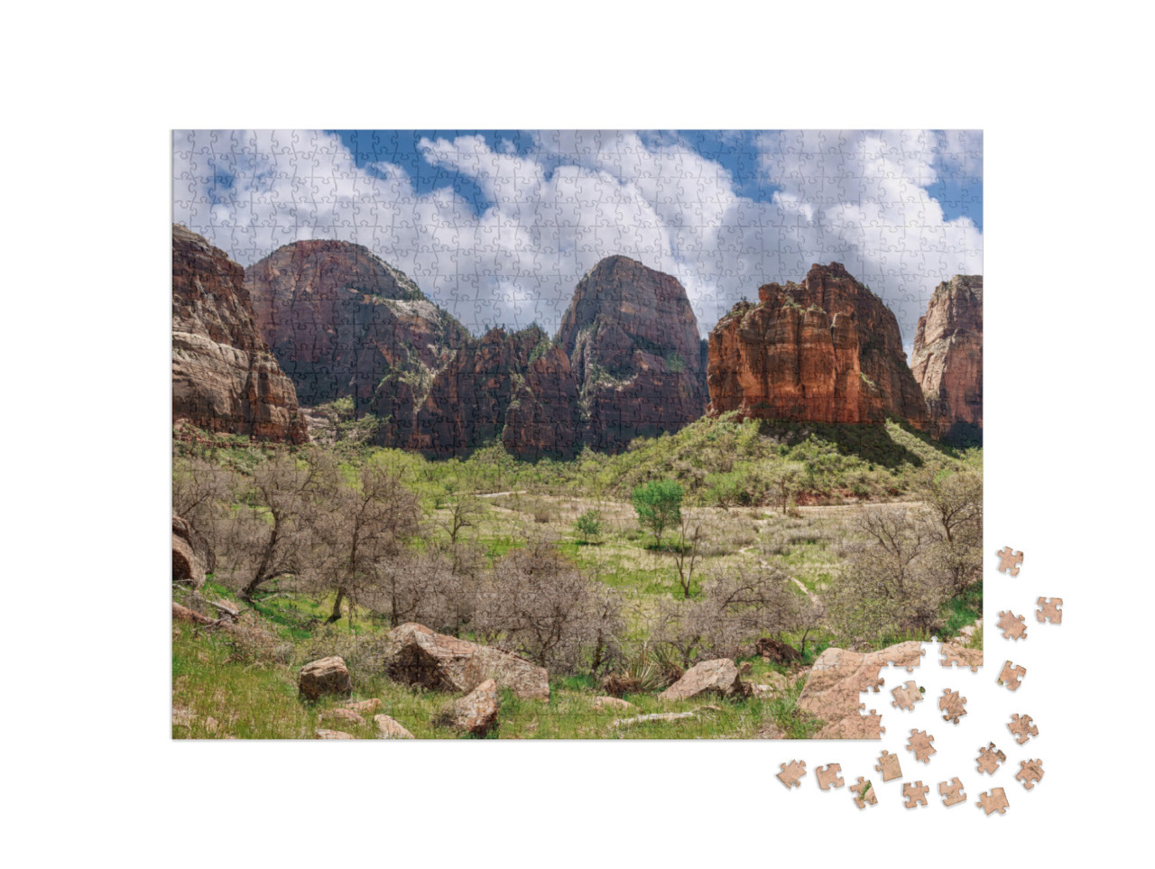 Big Bend in Zion National Park, Utah, Usa... Jigsaw Puzzle with 1000 pieces