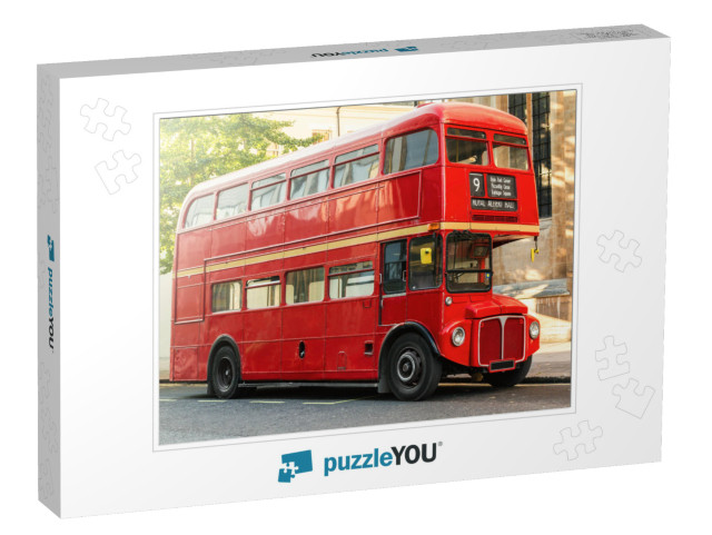 Red Double Decker Bus in London, Uk... Jigsaw Puzzle