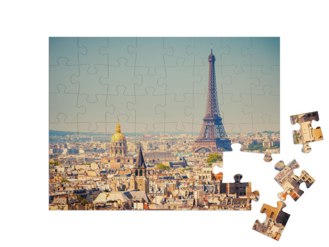 View on Eiffel Tower, Paris, France... Jigsaw Puzzle with 48 pieces