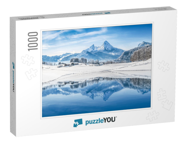 Panoramic View of Beautiful White Winter Wonderland Scene... Jigsaw Puzzle with 1000 pieces