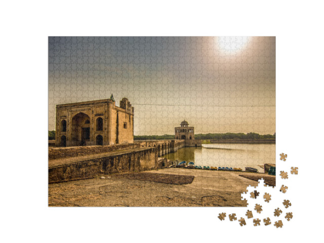 Park Side View of Hiran Minar, Sheikhupura, Punjab Pakist... Jigsaw Puzzle with 1000 pieces