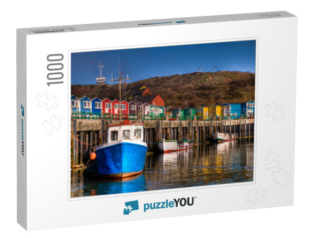 The Lobster Booths in the Port of the Island of Helgoland... Jigsaw Puzzle with 1000 pieces