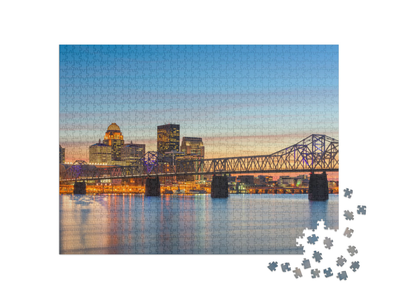 Louisville, Kentucky, USA Skyline on the River... Jigsaw Puzzle with 1000 pieces