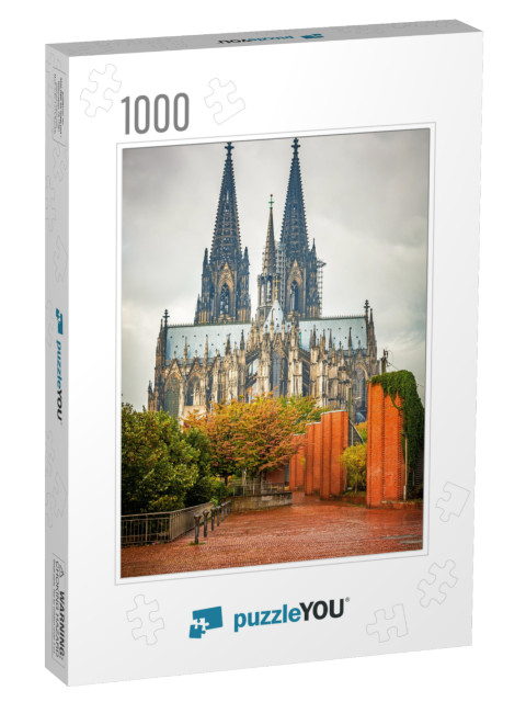 View on Cologne Cathedral At Rainy Day, Germany... Jigsaw Puzzle with 1000 pieces