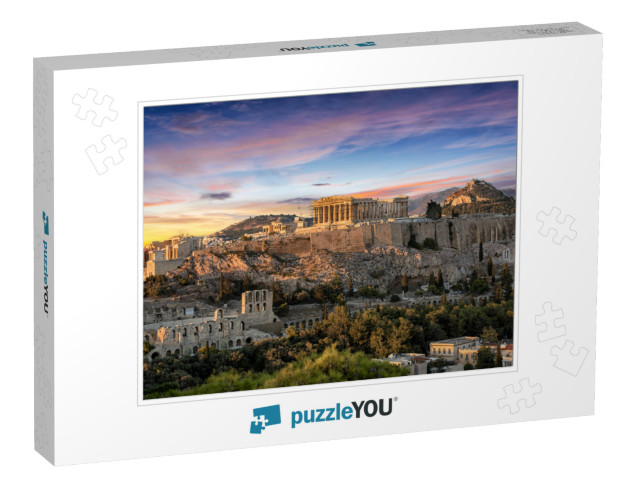 The Parthenon Temple At the Acropolis of Athens, Greece... Jigsaw Puzzle