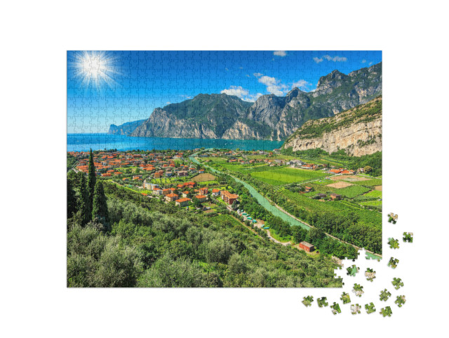 Beautiful Sunny Day on Lake Garda, Torbole. Italy, Europe... Jigsaw Puzzle with 1000 pieces