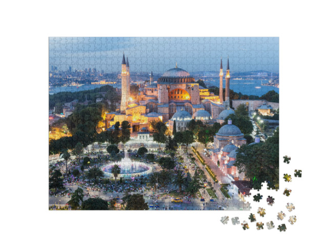 Hagia Sophia in Istanbul. the World Famous Monument of By... Jigsaw Puzzle with 1000 pieces