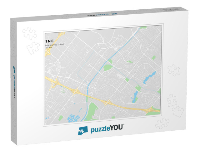 Printable Street Map of Irvine Including Highways, Major... Jigsaw Puzzle