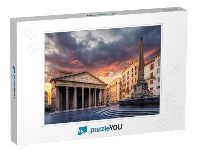 View of Pantheon in the Morning. Rome. Italy... Jigsaw Puzzle