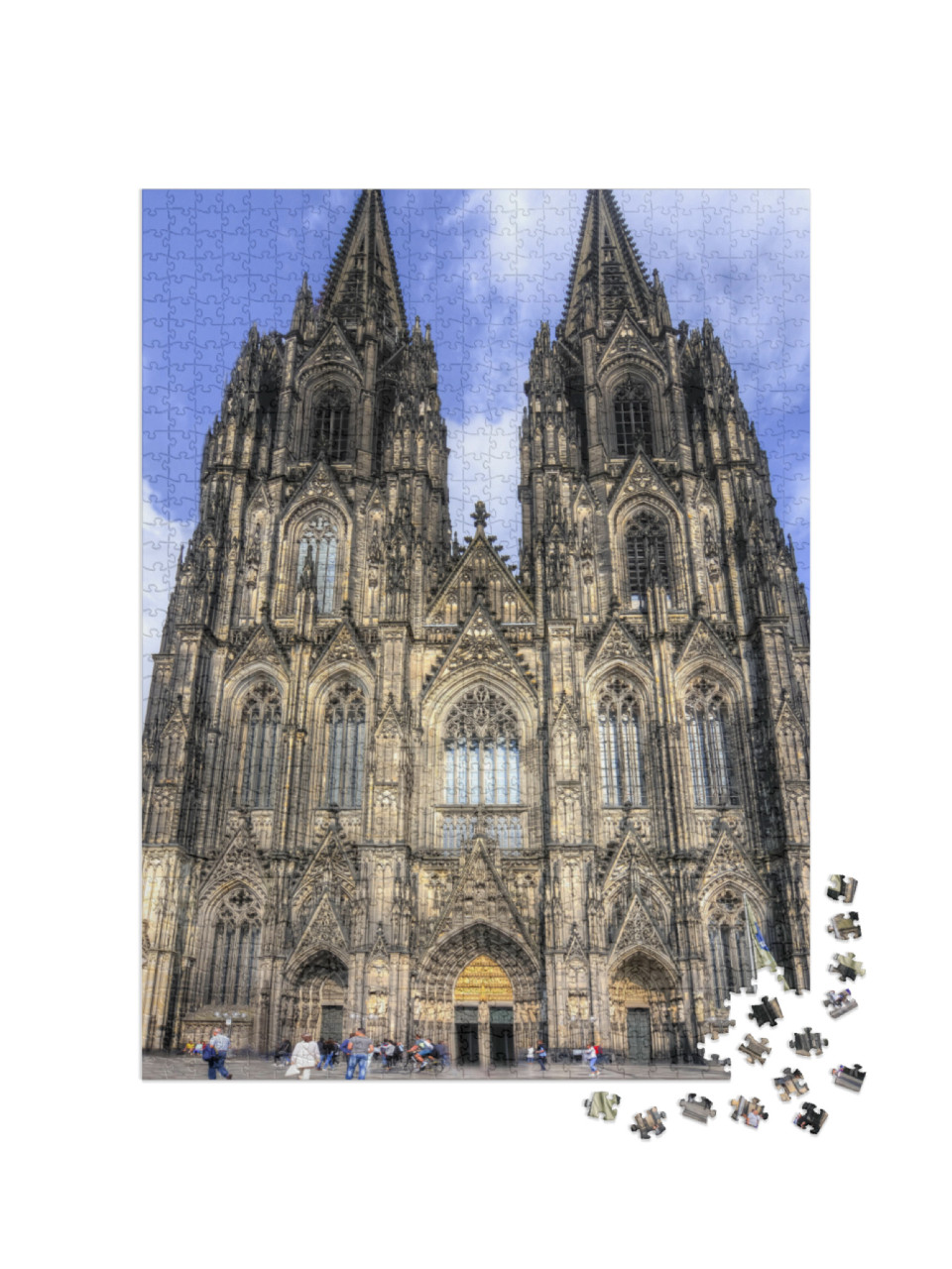 Cologne Cathedral Facade & Towers, Germany... Jigsaw Puzzle with 1000 pieces