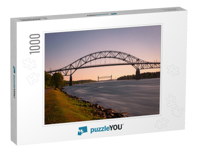 Bourne Bridge Over the Cape Cod Canal... Jigsaw Puzzle with 1000 pieces