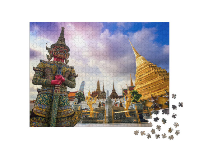 Wat Phra Kaew, Temple of the Emerald Buddha Wat Phra Kaew... Jigsaw Puzzle with 1000 pieces