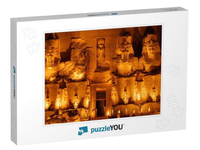 Photography of Abu Simbel Temple in Night Time... Jigsaw Puzzle