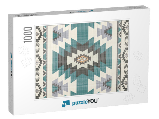 Navajo Tribal Seamless Pattern: Traditional Indigenous Art Jigsaw Puzzle with 1000 pieces