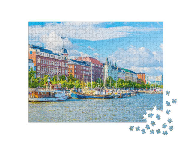 View of a Marina in the Kruununhaka District of Helsinki... Jigsaw Puzzle with 1000 pieces