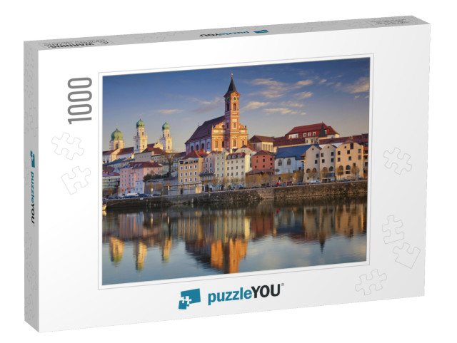 Passau. Passau Skyline During Sunset, Bavaria, Germany... Jigsaw Puzzle with 1000 pieces