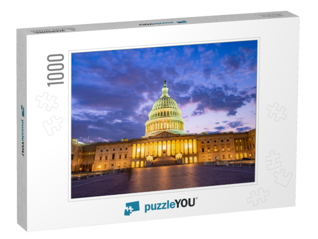 The United States Capitol At Night, Often Called the Capi... Jigsaw Puzzle with 1000 pieces