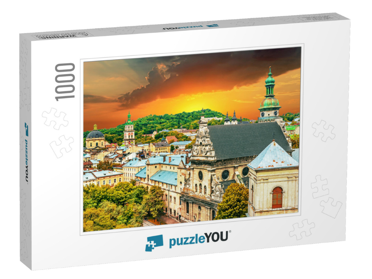 Scenic View on Lviv, City View, Historical City Center, U... Jigsaw Puzzle with 1000 pieces