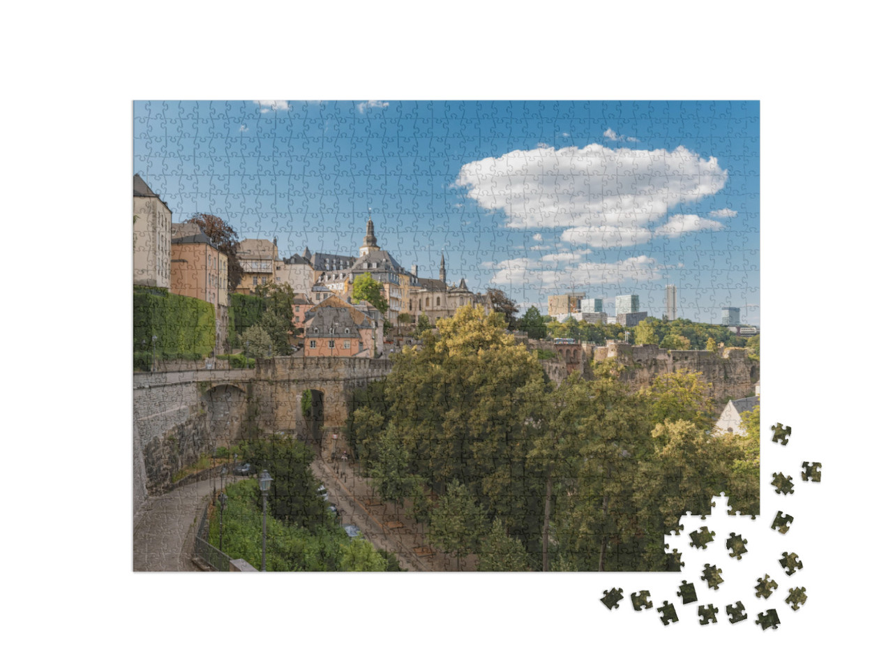 Luxembourg City, the Capital of Grand Duchy of Luxembourg... Jigsaw Puzzle with 1000 pieces