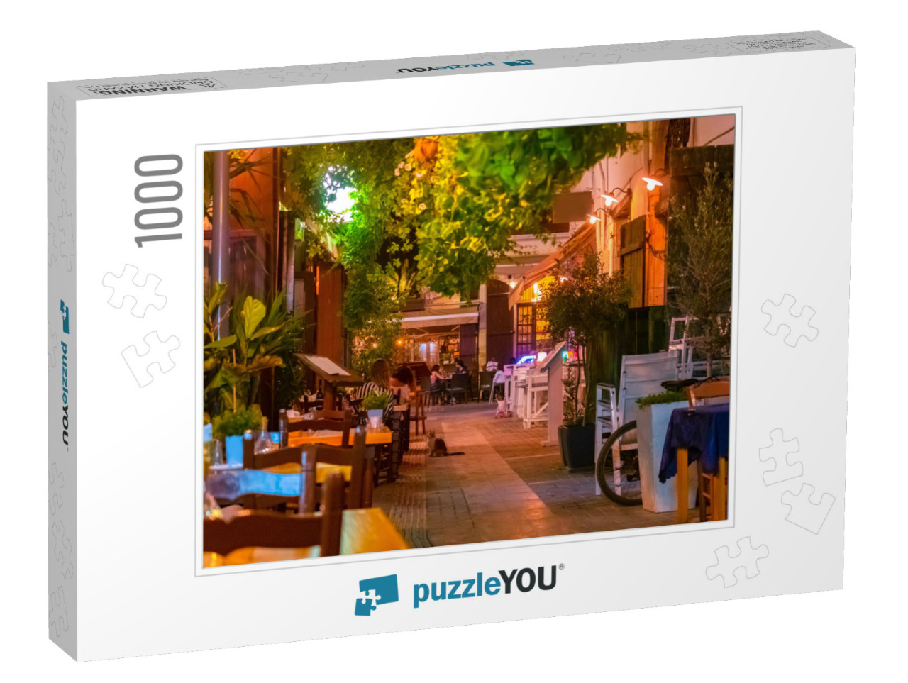 Night Limassol. Cyprus. Walking the Streets of Limassol... Jigsaw Puzzle with 1000 pieces