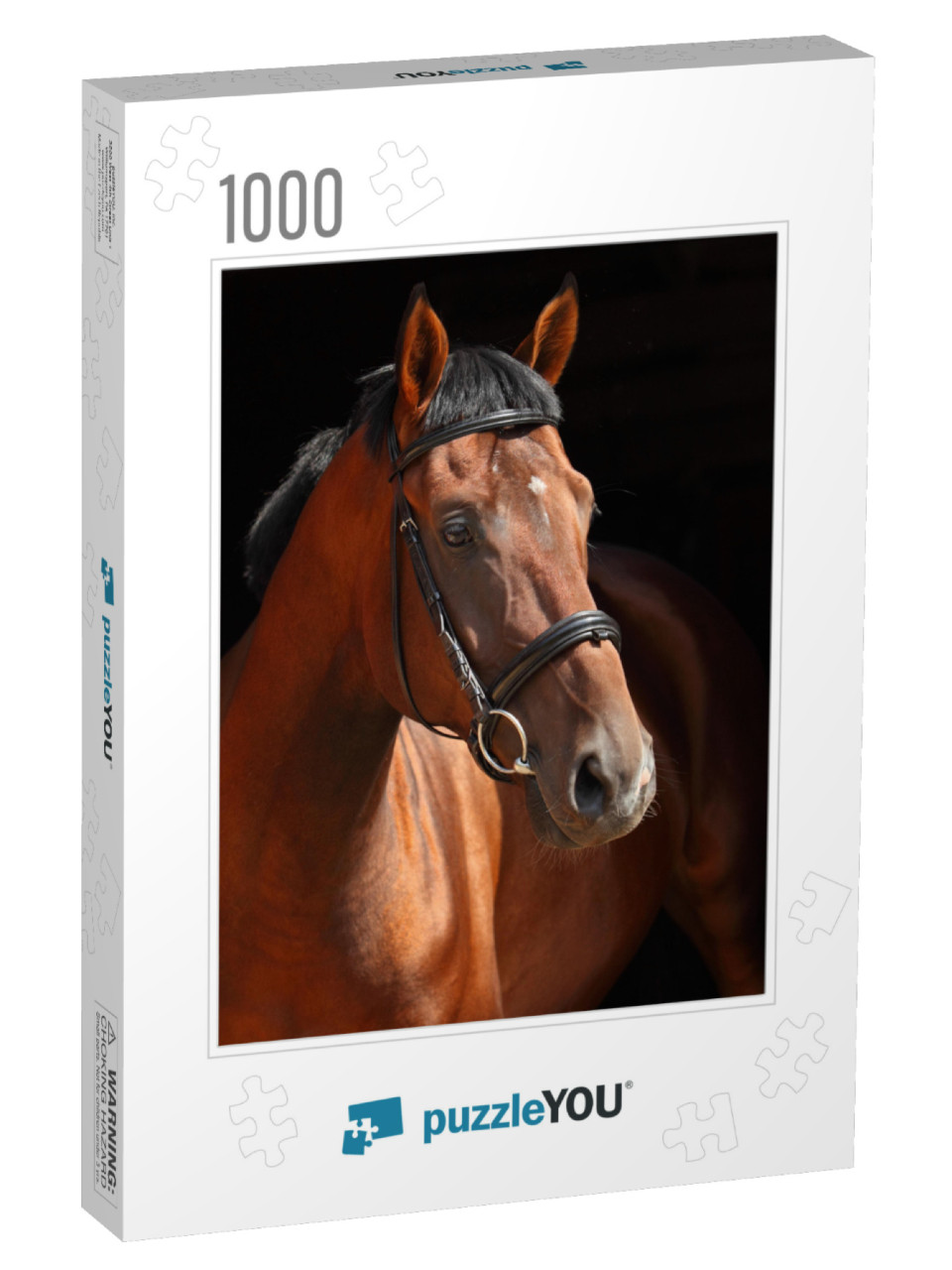 Chestnut Trakehner Horse Stallion Portrait... Jigsaw Puzzle with 1000 pieces