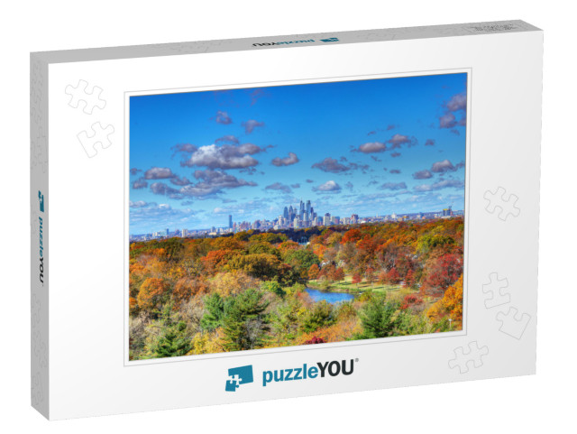 Center City Philadelphia Skyline with Fall Colors... Jigsaw Puzzle