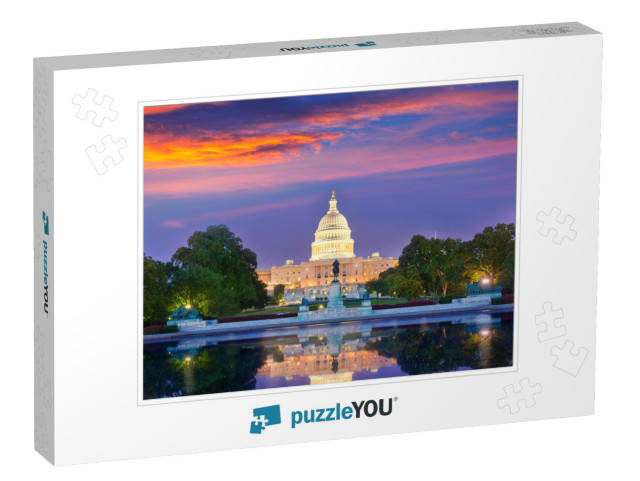 Capitol Building Sunset Congress of USA Washington Dc Us... Jigsaw Puzzle