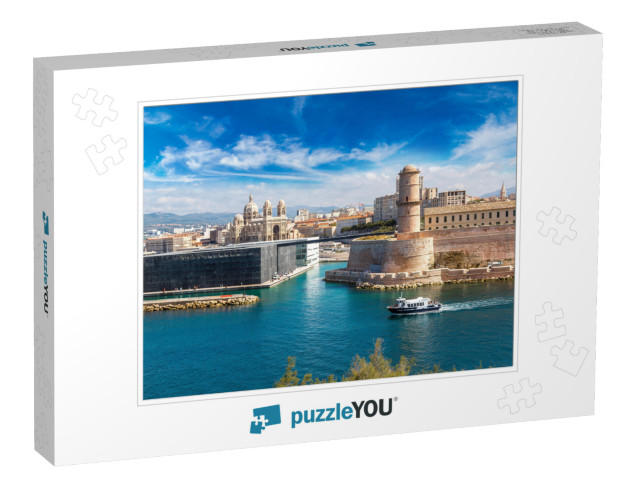 Saint Jean Castle & Cathedral De La Major & the Vieux Por... Jigsaw Puzzle