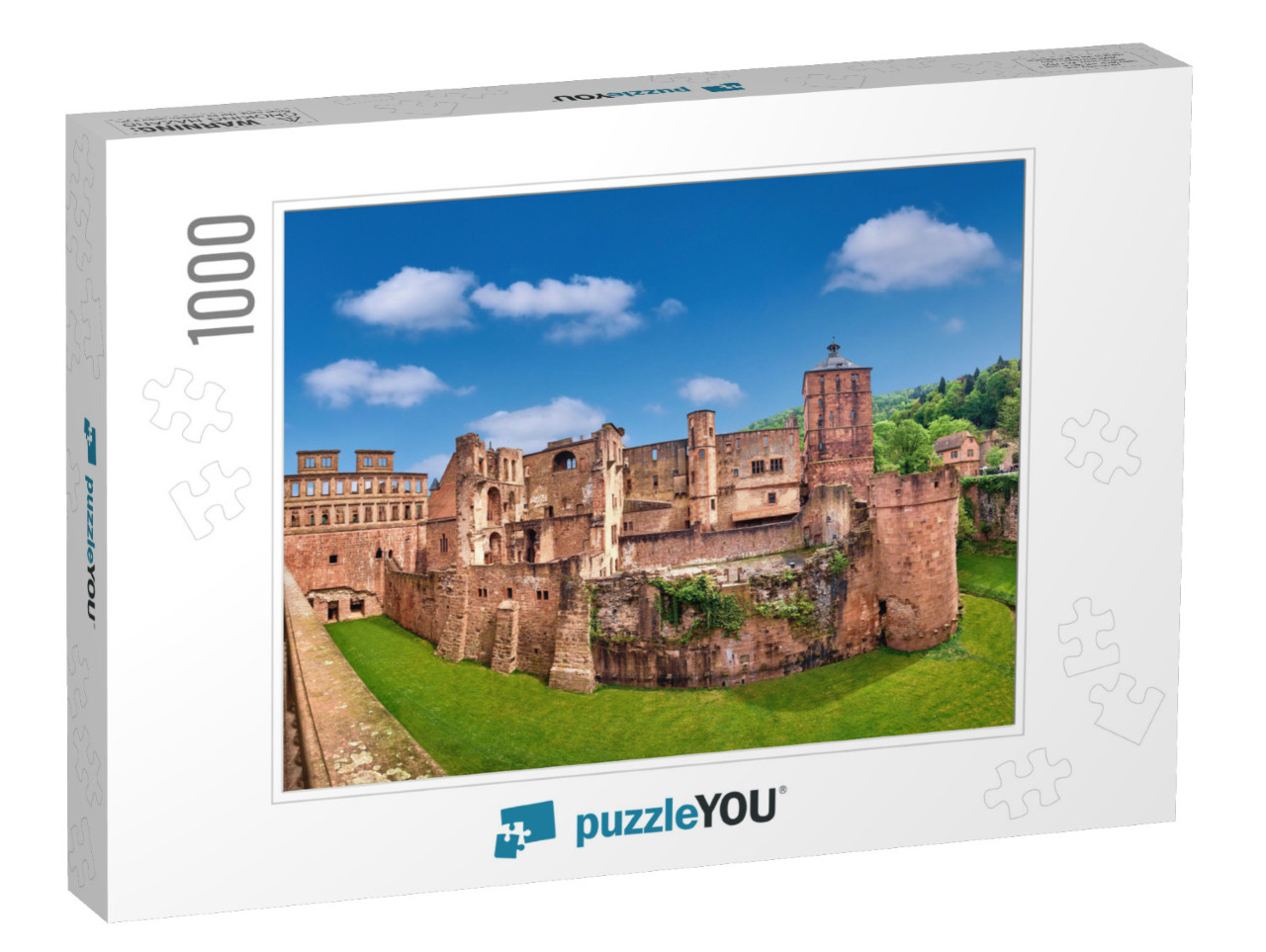 Ruins of Heidelberg Castle Heidelberger Schloss in Spring... Jigsaw Puzzle with 1000 pieces