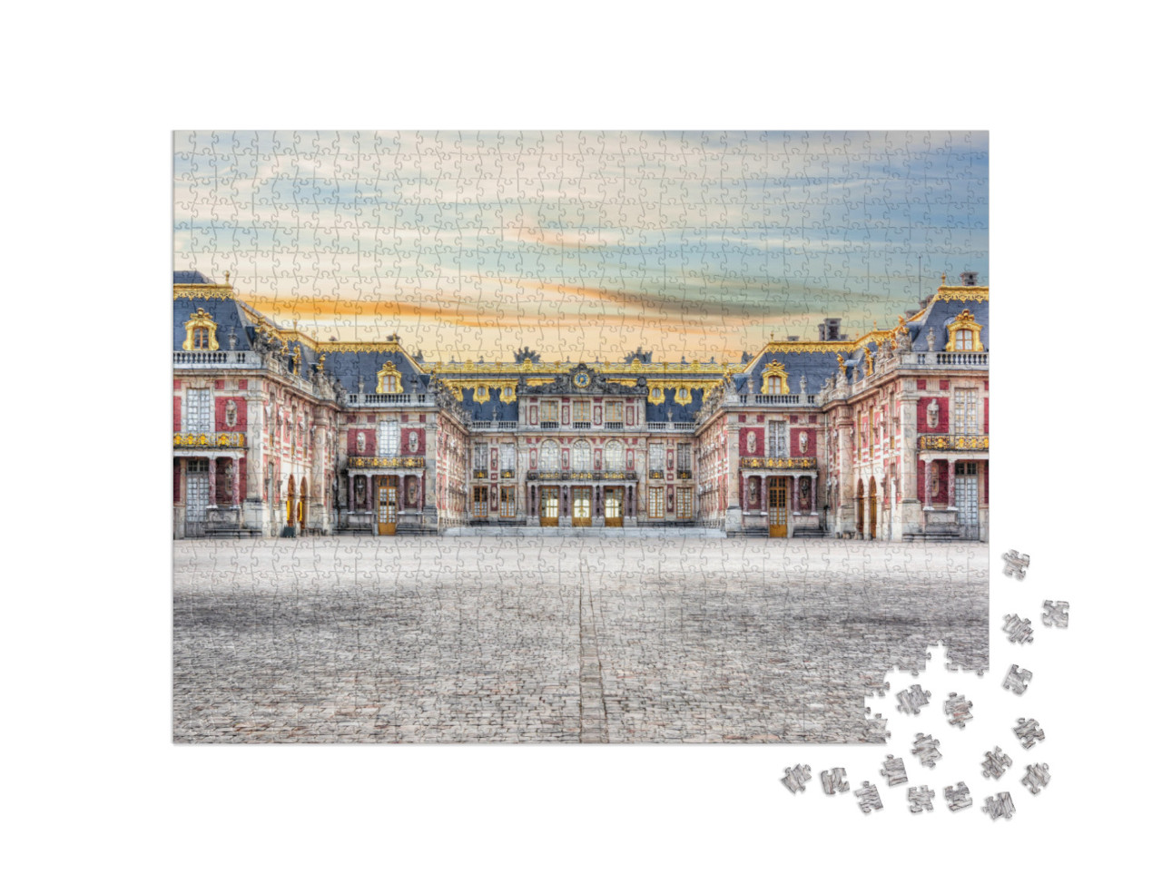 Versailles Palace Outside Paris At Sunset, France... Jigsaw Puzzle with 1000 pieces