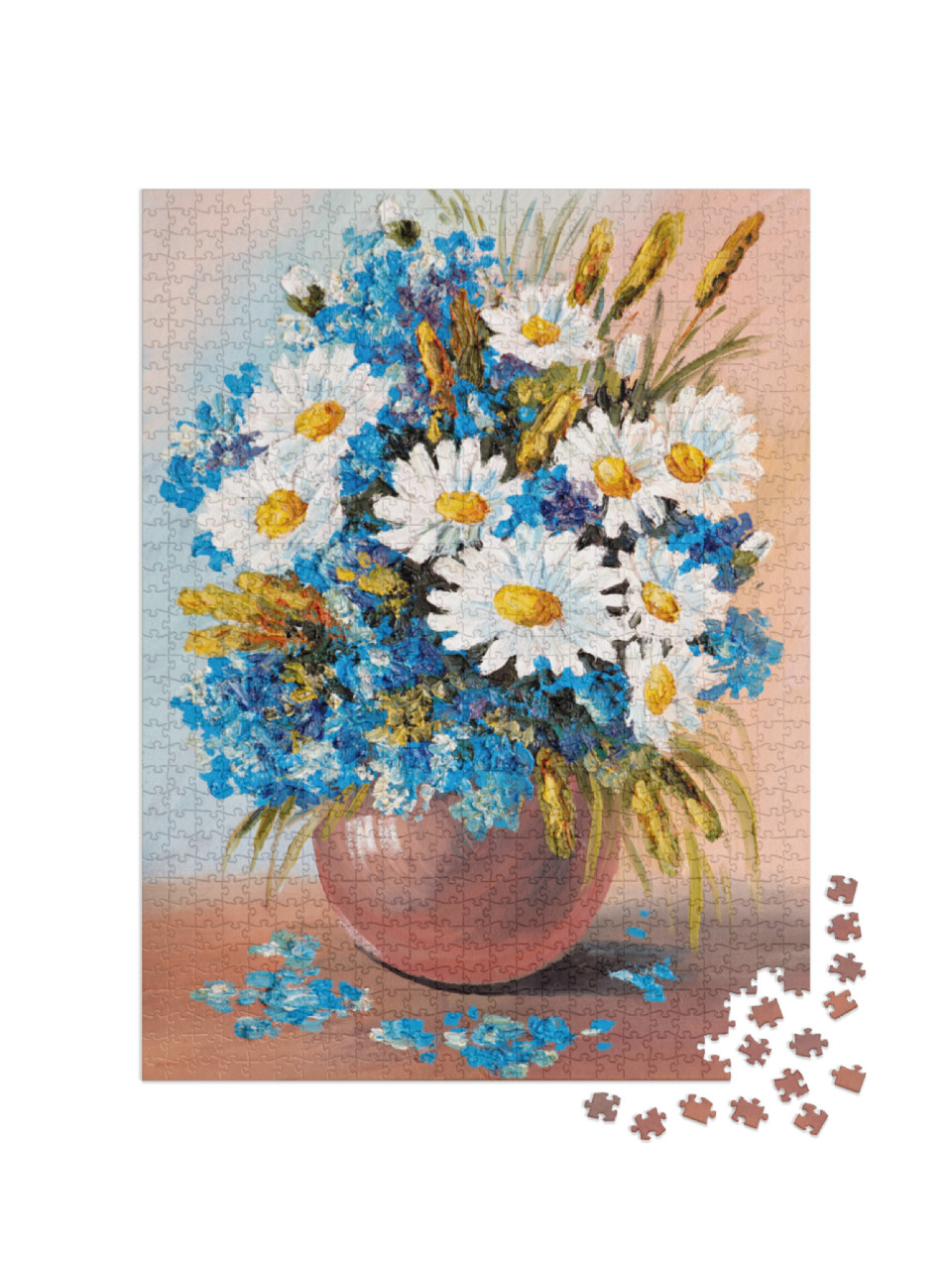 Oil Painting - Still Life, a Bouquet of Flowers... Jigsaw Puzzle with 1000 pieces