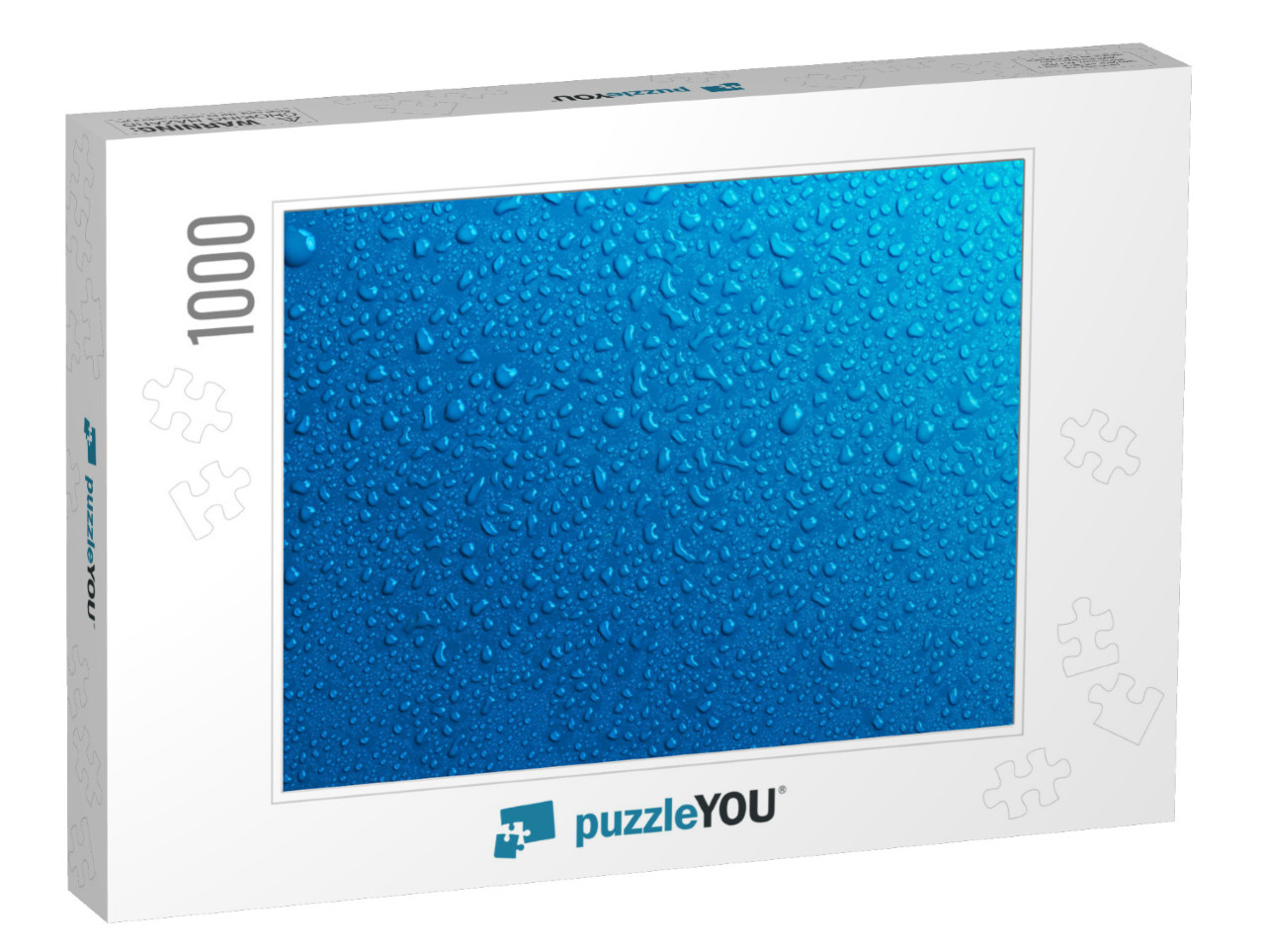 Blue Water Drops Background... Jigsaw Puzzle with 1000 pieces